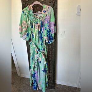 Anthro maxi dress size xl